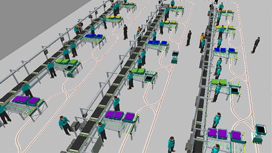 Coordination of AGVs in manufacturing line