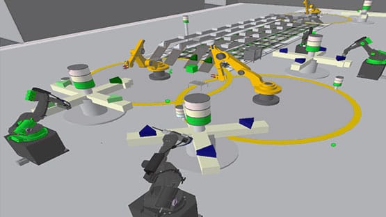 Cycle time analyses and robot simulation