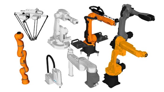 One simulation with many robot brands