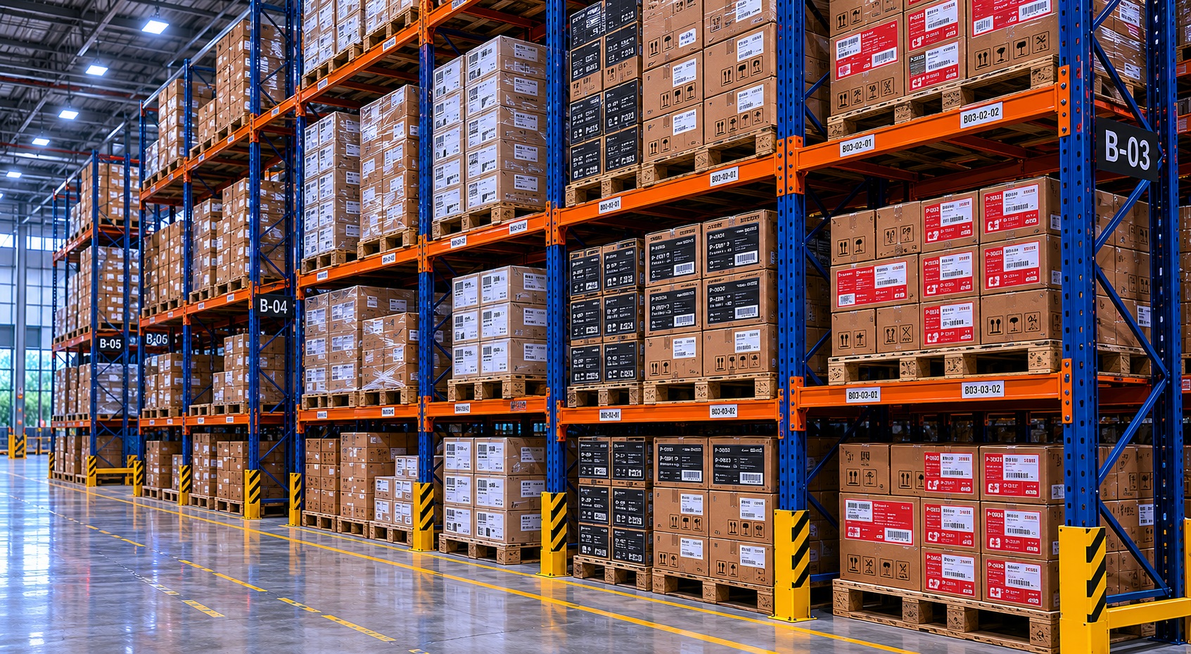 Warehouse racking — slotting and layout optimisation simulation